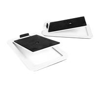 esouch - Soporte para bocina, 2 unidades, inclinados para monitores de estudio Edifier MR4 y PreSonus Eris E3.5 (blanco)
