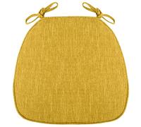 ESOUY Cojines para silla de comedor en forma de U, cojines gruesos para silla con cordones antideslizantes, paquete de 1/2/4/6 cojines suaves y cómodos para silla de comedor de cocina (color: cúrcuma,