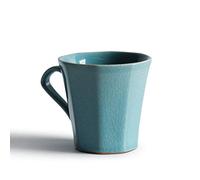 ESOUY Taza de cerámica Taza de café Taza de café retro mediana de cerámica octogonal única de 9,5 oz para bebidas calientes - Cappuccino, Taza de té con leche (Color : Green)