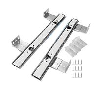 ESOYAWE 30 35 40cm Guías Correderas con Rodamientos para Cajones, Estantes O Bandejas para Teclado Bajo Mesa, Altura Regulable, 2 Piezas Guía Telescópica De Acero, Cajon Mueble Cocina Rieles(35cm)
