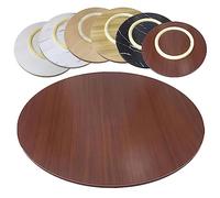 ESOYAWE 50 60 70 80 90 100 Cm Plato Giratorio Redondo para Mesa De Comedor, con Rodamientos Silenciosos Tabla Rotativa De Madera, Rotación Suave De 360 Sin Instalación Bandeja Giratoria Redonda