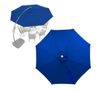 ESOYAWE Cubierta De Toldo De Repuesto para Sombrilla Terraza Exterior Grandes 4m 3m 3.5m 2.7m 2m, Paño De Repuesto para Paraguas, 6/8 Varillas, Impermeable Tela Parasol Voladizo Jardín(Blue,6ribs/3m)