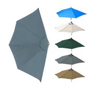 ESOYAWE Toldo De Recambio UV 30+ Impermeable Cubierta De Repuesto para Sombrilla Semicircular 270cm 5 Varillas, Grueso Tela De Paraguas, para Sombrilla De Pared De Jardín Patio Exterior(Gray)