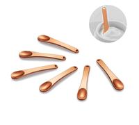 Esp tula de metal Tekson para el cuidado de la piel, 6 piezas, reutilizable, para cremas, lociones y humectantes (naranja)