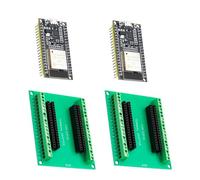 ESP32 Placa de Desarrollo con CP2102 Chip Micro Interfaces + ESP32 Placa de Expansión WiFi+ Bluetooth Dual Cores Microcontroller Combinación ESP32 Compatible con Arduino（2Pcs）