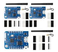 ESP8266 Pro Módulo,ESP8266 Pro 4 MB NodeMcu WLAN Placa de Desarrollo basada en la Serie ESP8266EX CP2104 Placa de Desarrollo WiFi con Conector de Antena Externa para Arduino(3PCS)
