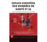 Espace Européen Des Données De Santé Et Ia (ebook)