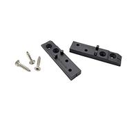 Espaciador de 4 mm - Fijación invisible - Viene con perno V2 A - Espaciadores ingleses de aluminio y madera para adornar (400 soportes con 1600 tornillos de madera ingleses) (paquete de 8).