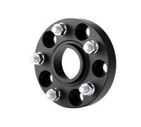 Espaciador de aleación de aluminio para automóvil Para Jeep para Wrangler 2018-2024 PCD 5X127 CB 71,6 M14X1.5 adaptador de cubo espaciadores rueda negro aluminio forjado(Black 50mm 1PC)