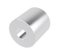 Espaciador de aluminio de 1 pulgada OD x 3/8 pulgadas ID x elige tu longitud, espaciador redondo sin rosca Buje de separación, acabado liso, se adapta a tornillos de 3/8 pulgadas o M10 por Metal Spacers Online (1 pulgada de longitud, paquete de 5)