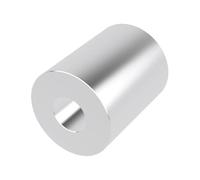 Espaciador de aluminio de 1 pulgada OD x 3/8 pulgadas ID x elige tu longitud, espaciador redondo sin rosca Buje de separación, acabado liso, se adapta a tornillos de 3/8 pulgadas o M10 por Metal Spacers Online (1-1/4 pulgadas de longitud, 2 unidades)