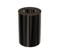 Espaciador de aluminio negro de 1/2 pulgadas OD x 1/4 pulgadas ID x elige tu longitud, espaciador redondo sin rosca, acabado liso, se adapta a tornillos de 1/4 pulgadas o M6 por Metal Spacers Online