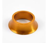 Espaciador de auriculares de aleación de aluminio para bicicletas de tubo de dirección de 1-1/8 pulgadas, se adapta a 28.6 mm de diámetro de horquilla diseño de forma cónica (dorado)