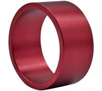 Espaciador de auriculares de bicicleta, 2 mm-20 mm, varios tamaños, espaciador de horquilla de aleación de aluminio, resistencia ligera para ajuste de configuración de bicicleta de carretera MTB (rojo