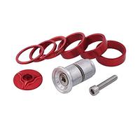 Espaciador de auriculares de bicicleta de 1-1/8 pulgadas, arandela de horquilla y tapa superior de tallo, tornillo de expansión de tuerca de estrella