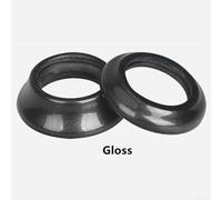 Espaciador de auriculares de fibra de carbono de grado profesional, kit de arandela de ciclismo de 118 pulgadas para tubos de dirección (15 mm de brillo)