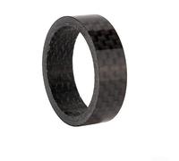 Espaciador de auriculares de fibra de carbono para horquilla de 28,6 mm, arandela de precisión con acabado negro brillante para bicicletas de carretera y montaña, 1 mm de grosor (E-10 mm)
