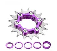 Espaciador de auriculares para bicicletas de montaña, aluminio mecanizado CNC de 75 mm, placa de conversión de una sola velocidad, diseño ligero de alta resistencia, entusiastas del ciclismo (morado)