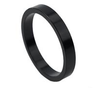 Espaciador de auriculares para bicicletas hecho de aleación de aluminio, se adapta a horquillas estándar de 28 6 mm (negro 5 mm)