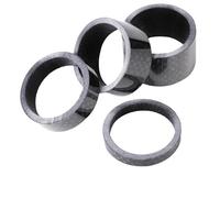 Espaciador De Bicicleta 4/5 unids/set auriculares de bicicleta espaciador vástago arandela 3/5/10/15/20mm Kit anillo almohadilla espaciadora fibra carbono for horquilla delantera 28,6mm(4pcs)