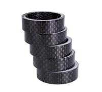 Espaciador De Bicicleta Arandela de auriculares for bicicleta, ultraligera fibra carbono, tubo horquilla for montaña y carretera, junta espaciadora vástago 1, 2, 3, 5mm, 10mm 15mm, 5 uds(10mm)