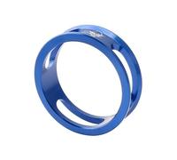 Espaciador De Bicicleta Arandela espaciadora de auriculares piñón fijo, juego cuenco hueco ultraligero 28,6 MM, accesorios arandela aleación aluminio for bicicleta montaña y carretera(Blue)