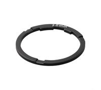 Espaciador de buje libre para bicicleta de carretera con aleación de aluminio AL6061 para espaciado del pedalier y alineación del volante (negro 2 mm)