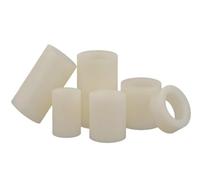 Espaciador de columna redonda sin rosca de plástico ABS Beige, arandela de aislamiento hueca, Pilar de soporte PCB M3 M4 M5 M6 M8 M10 M12(6mm (100pcs),M10.2(OD16))