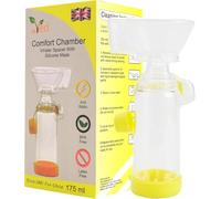 Espaciador de inhalador antiestático, cámara de inhalador, para usar con inhalador de dosis medida, sin BPA ni látex, apto para niños (amarillo) (paquete de 2)