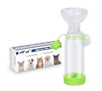 Espaciador de inhalador de Aerosol para Gatos o Perros. Espaciador portátil para administrar medicamentos a su Mascota con indicador de respiración Exclusivo. (for Cat (Green))