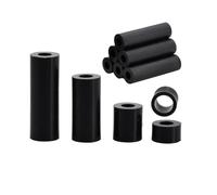 Espaciador de nailon hueco sin rosca M3 M4 M5 M6 M8 M10 M12 ABS negro, arandela de separación redonda, espaciadores de soporte PCB for instalación de TV(18mm(20Pcs),M5.2 (OD9))