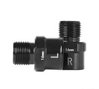 Espaciador de pernos extensor de eje de pedal de 16 mm y 20 mm para bicicletas de carretera compatible con pedales de rosca de 9/16 pulgadas (16 mm negro)