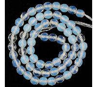Espaciador de piedra de ópalo facetado natural, cuentas redondas sueltas para la fabricación de joyas, accesorios de pulseras DIY de 4-12 MM, venta al por mayor-Opal-4.0mm