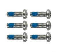 Espaciador de pinza de freno de disco de aleación de aluminio para scooter eléctrico de bicicleta eléctrica, arandela plateada de 6 agujeros con pernos, 2 mm de grosor (pernos)