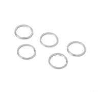 Espaciador de plato de bicicleta para conversión de plato doble a individual, cuña de arandela de perno de biela de aluminio, adaptador de velocidad única con 1 mm y 2 mm de grosor (1 mm)