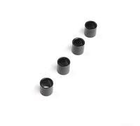 Espaciador de rodamientos de aleación para ruedas de monopatín y scooter con diámetro interior de 8 mm y 10 mm de longitud en color negro o plateado construcción de acero (4 piezas)