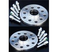 Espaciador De Rueda Coche 15mm, Cuñas Aluminio Forjado, Espaciadores Cubo Neumático, Para A1 A2 A3 A4 A6 (C4 C5 C6) A8 (4E) TT, 2 Uds(Silver 40mmball Bolt)