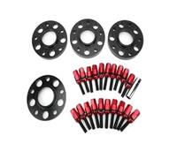 Espaciador de rueda Cuñas centradas en el cubo 4PCS Espaciadores 66,6 mm 5x112 Junta Juntas Adaptador Espaciador Rueda Aluminio(Red)