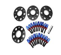 Espaciador de rueda Cuñas centradas en el cubo 4PCS Espaciadores 66,6 mm 5x112 Junta Juntas Adaptador Espaciador Rueda Aluminio(Blue)