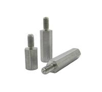 Espaciador de separación aluminio hexagonal M4, 10 Uds. for piezas control remoto, varillas, tornillos, Pilar * 12/15/20/25/30/35/40/45/50 + 8m'm(20mm)