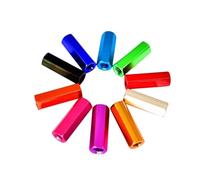 Espaciador de separación hexagonal de aleación de aluminio M5 M6, tuerca de tornillo hexagonal, manguito roscado hembra, pilares de columna hexagonales(Red,M5x60mm-5pcs)