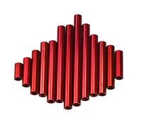 Espaciador de tubo aluminio, 10 piezas M3, columna, espaciadores redondos, anodizado rojo(Length 40mm)