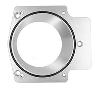 Espaciador Del Cuerpo Del Acelerador Adaptador Del Cuerpo Del Acelerador Del Colector De Admisión De 4 Pulgadas Adaptador Espaciador Del Cuerpo Del Acelerador De Aleación De Aluminio Para LS1(Silver)