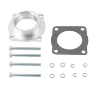 Espaciador del cuerpo del acelerador de aluminio anodizado, plateado, compatible con BMW 325i E46 L6 2.5L 2001-2006. Cuerpo de mariposa Cuerpo de mariposa motor