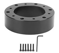Espaciador del volante Adaptador de cubo de aleación de aluminio ajustable en altura de 1 pulgada Aumenta la comodidad para autos Club Cars ATV Negro 25 mm