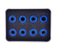 Espaciador integrado, 8 rodamientos para monopatín 608RS ABEC11 para paseos más suaves en monopatines y carritos de mano (azul)