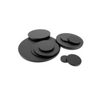 Espaciador redondo de aleación de aluminio, arandelas planas de acero inoxidable, 10 piezas de 12 mm a 150 mm de diámetro, juntas de sello redondas sólidas de goma negra, disco grueso.
