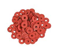 Espaciador redondo de aleación de aluminio, arandelas planas de acero inoxidable, 1000 piezas de acero rojo, junta plana aislante de fibra de papel, anillos lisos, arandelas de sujeción de anillo.