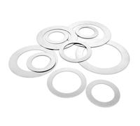 Espaciador redondo de aleación de aluminio, arandelas planas de acero inoxidable, 20 piezas/100 piezas, arandela plana ultrafina de acero inoxidable 304, junta de ajuste ultrafina