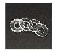 Espaciador redondo de aleación de aluminio, arandelas planas de acero inoxidable, anillos lisos aislantes transparentes, junta plana for espaciador de anillo, arandelas de sujeción